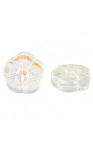 Glasperle 12mm Blume - Crystal ab